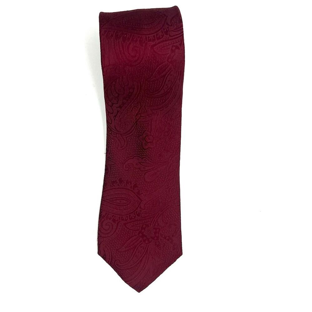 Michael Kors Men's Paisley Silk Tie Red Designer